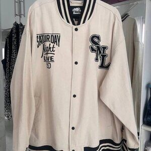 ROOTS Saturday Night Live 50 Anniversary Varsity Style Jacket (3X) (NWOT) Unisex